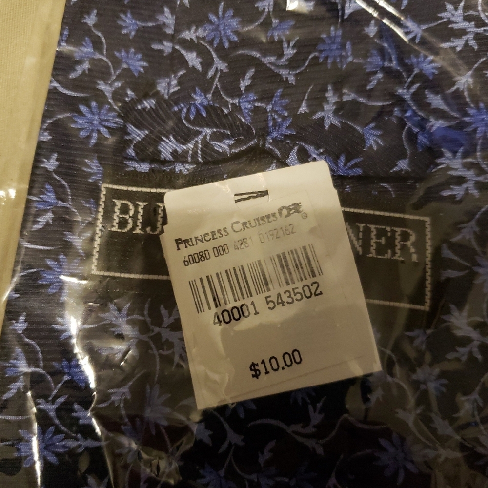 Vintage Blue Floral Bijoux Turner Men's Tie